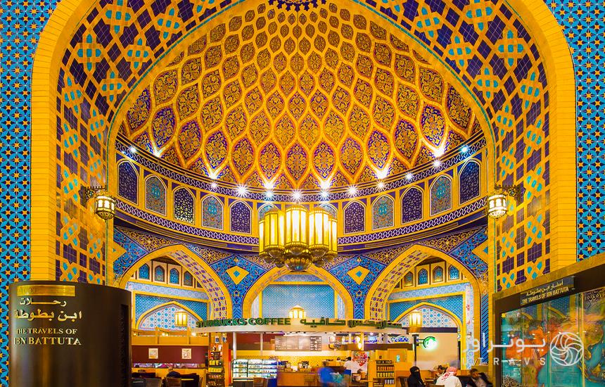 magnificent architecture of Ibn Battuta Mall in Dubai
